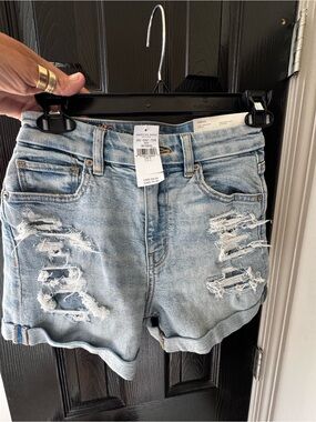 NEW LIMITED EDITION American Eagle Outfitters Flower Mom Short Curvy STRETCH NWT